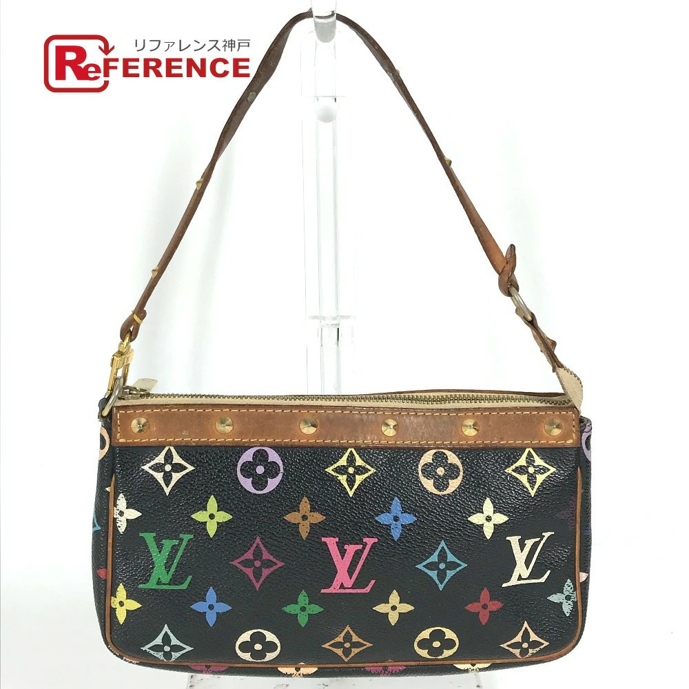LOUIS VUITTON Multicolore Accessoires Bag Shoulder Handbag Studded Noir Black